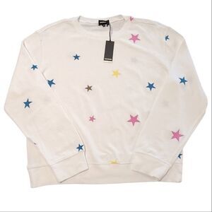 Monrow embroidered stars sweatshirt